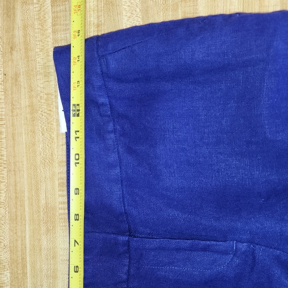 LOFT 100% Linen Women's Julie Trouser Royal Blue, Size 2P - Picture 4 of 10